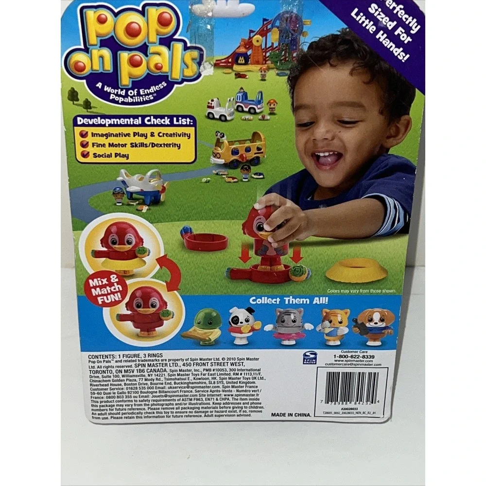 Pop on Pals Priscilla The Parrot Mix & Match Fun Toy Figure Spin Master New‎ A6